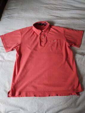 LINCS Men's Cotton Polo Shirt Coral
